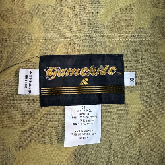 Gamehide XL‎ Hunting Vest Camo Shell Pockets Quilted Duck Waterfowl Outdoors - Picture 4 of 6